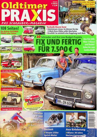 Deckblatt Oldtimer Praxis (01/2014)